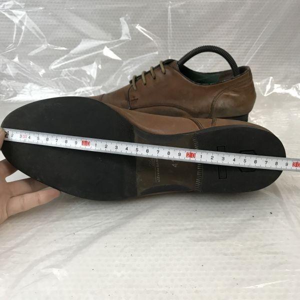 Alfredo Bannister Leather Straight Tip Cap Toe Shoes Size 41 26.0 Brown Dress Shoes(USED)