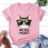 New Cat Don'T Stress Meowt Printed T Shirt Women Teens Fashion Hip Hop Harajuku Casual Short Sleeve Unisex Tops Tees