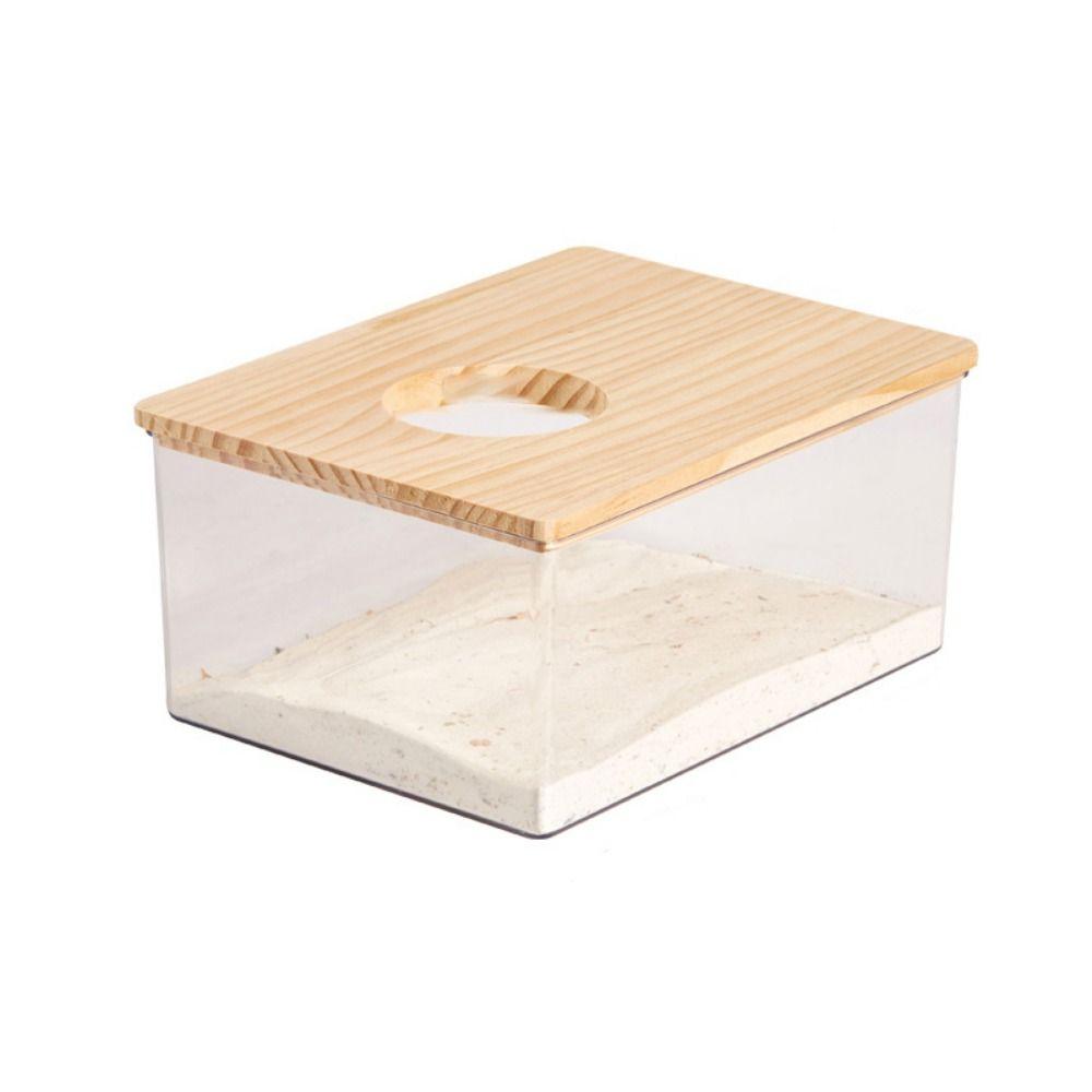 Transparent Hamster Bathroom Rectangle Hamster Sand Box  For Golden Bear Guniea Pig