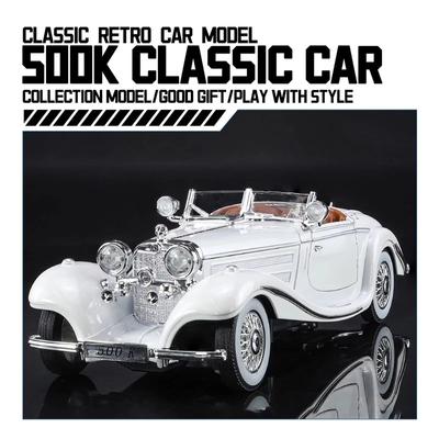 Retro Style 1:24 Alloy Classic Car Model Classic 500K and CLK-GTR Series Suitable for Young People To Collect and Display Boys Gifts and Toys