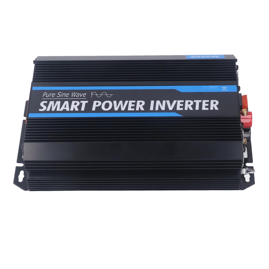Pure Sine Wave Inverter Smart Car Power Converter with LED Display for Solar Power System DC12V to AC220V 6000W
