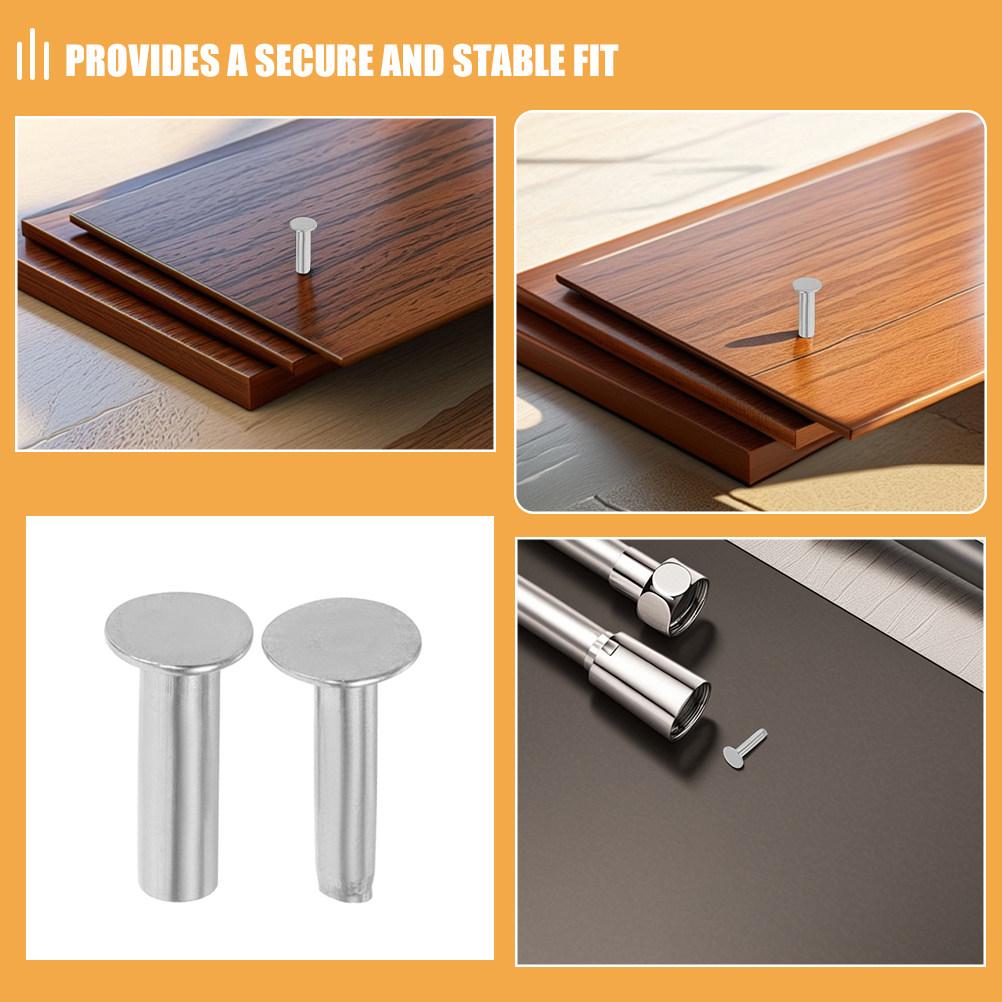 7Pairs Cutlery Rivets Stainless Steel Heavy Duty Knife Handle Pins for Chef Knives DIY Handle Repair 1.5cm Chef Knife Rivets