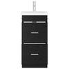 Bathroom Cabinet with Sink Black Oak
