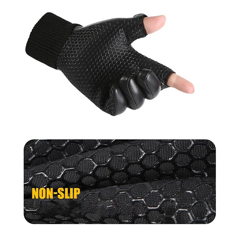 Waterproof Winter Gloves For Motorcycle 2 Finger Flip Windproof Women Men Gloves Velvet Warm Protection Pu Leather Sport Gloves