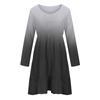 Women's Fashion Long Sleeve Round Neck Gradient  Big Swing Beach Dress