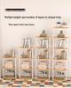 Triangular Corner Cabinet with Multi-Layer Storage and Display Shelves for Living Room or Bedroom.