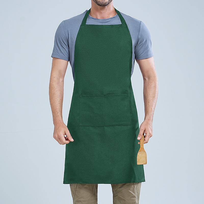 Korean-Style Custom Logo Neck Apron for Baking, Kitchen, Restaurant, and Coffee Shop