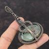 Moss Prehnite Pendant Copper Wire Wrapped Gemstone Pendant Moss Prehnite Copper Jewelry Gift For Mom Guitar Pendant Handmade Amazing Pendant