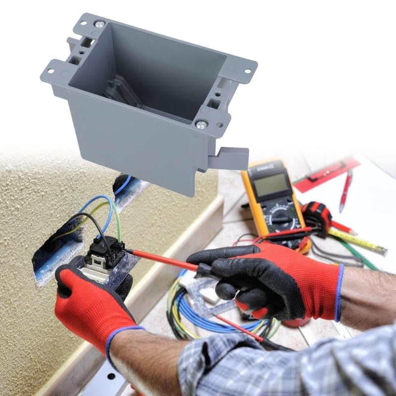 Plastic Electrical Box for Remodeling Projects Single Gang Junction Box for Residential and Commercial Applications