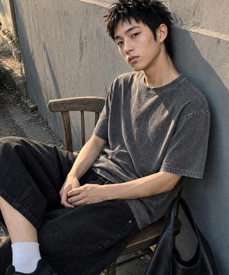 Eoneolleokodeu Stone Washed Short Sleeve Tee (3 Colors)