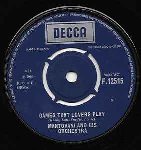 

7inch Record MANTOVANI & HIS ORCHESTRA - Games That Lovers Play F12515 Decca 1966 UK Jazz Used