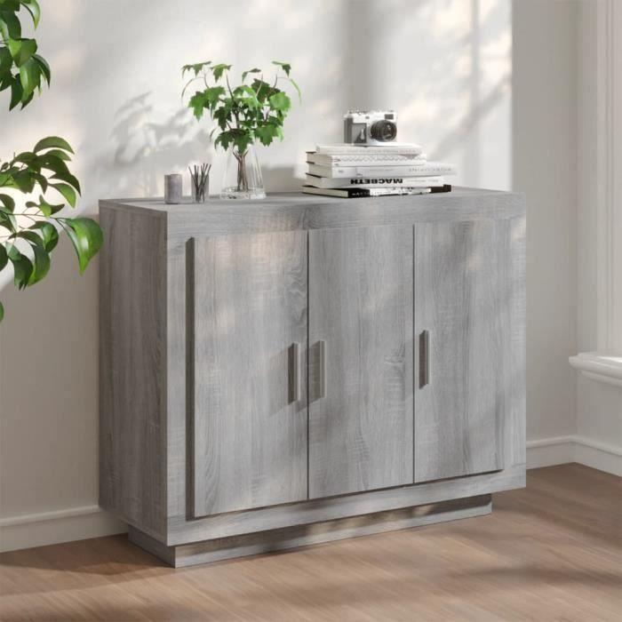Buffet Sonoma Gris 92X35X75 Cm Bois D'ingénierie