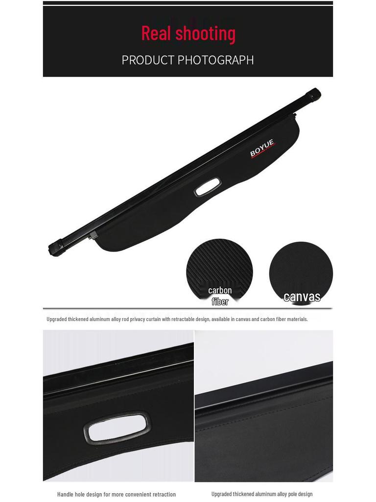 Cargo Cover and Trunk Partition for 24 Geely Models: Boyue L, Atlas, X Bin Yue, Vision X6, Haoyue PRO