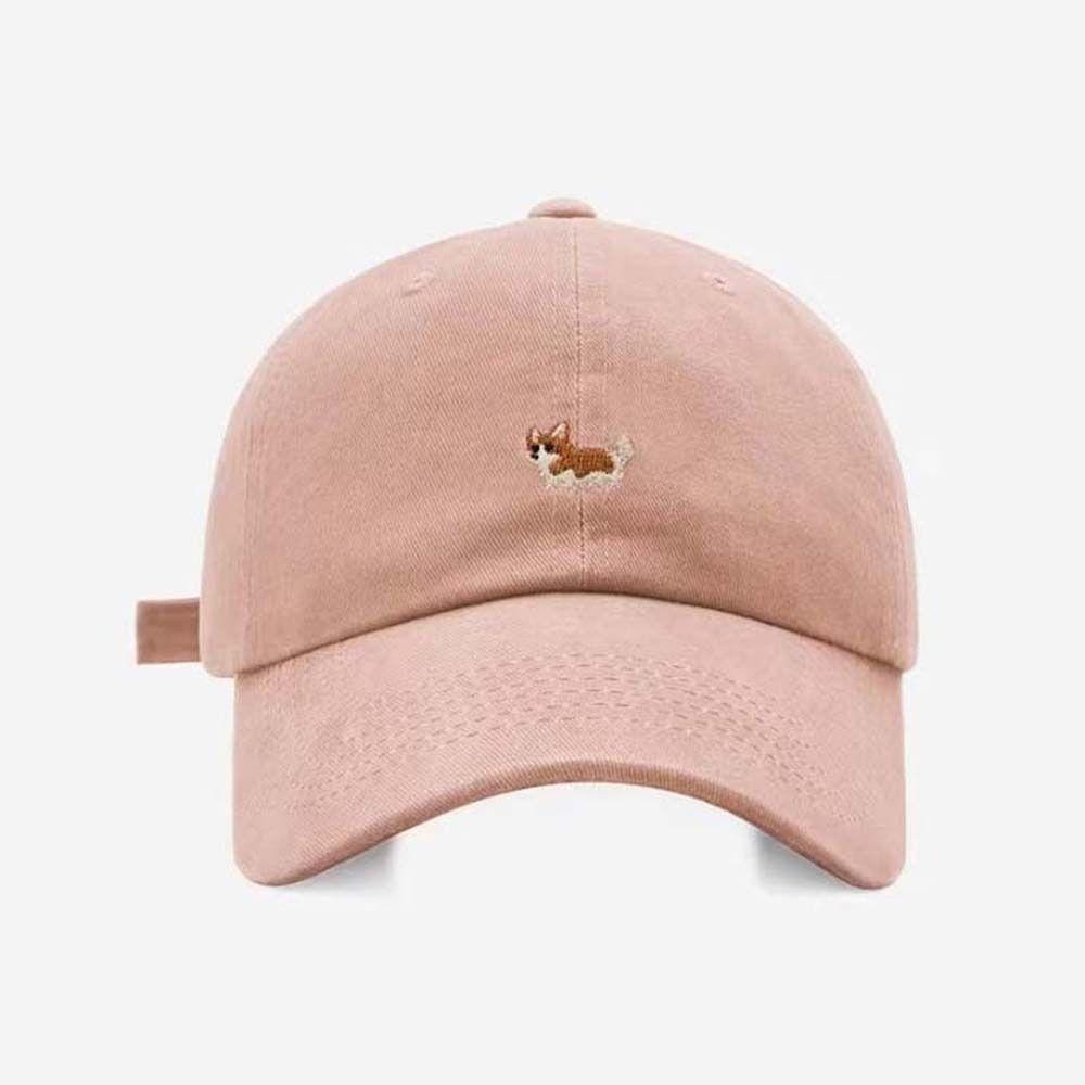 Breathable Women Baseball Hat Dog Embroidered Peaked Cap Adjustable Men Sunshade Hat  Spring