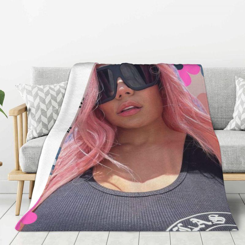 Custom Reggae Ainger Bichota Season Karol G Blankets Warm Flannel Throw Blanket for Bedding Travel Sofa