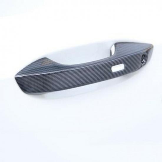 For VW GOLF 8 MK8 2020 2021 Carbon Fiber 4Pcs Exterior Door Handle Cover Trim