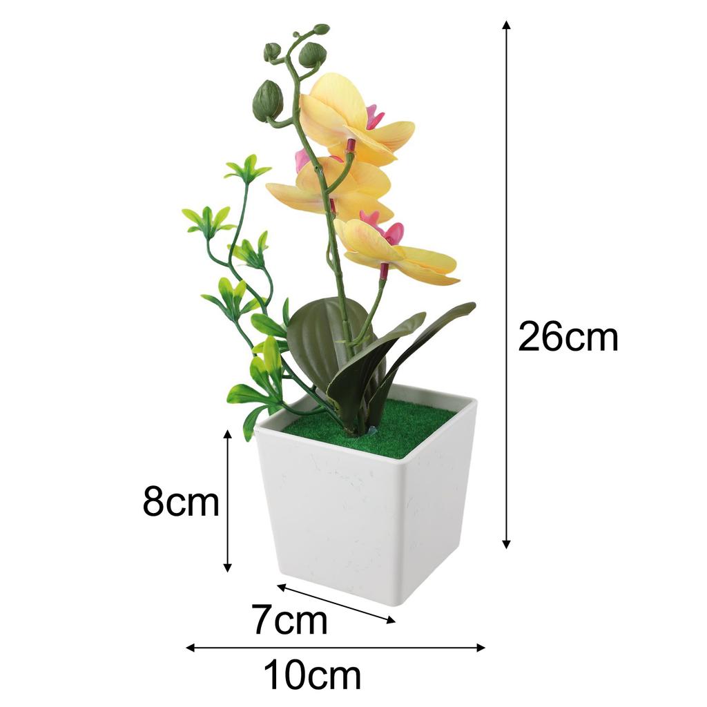 Home Decoration Potted Artificial Flowers Versatile Potted Floral Arrangements Table Centerpiece Simulation Orchids