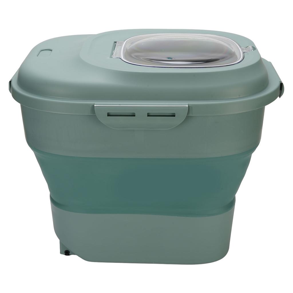 Dog Food Storage Container with Airtight Lid Foldable Large Capacity Dry Pet Food Bin for Dog Cat