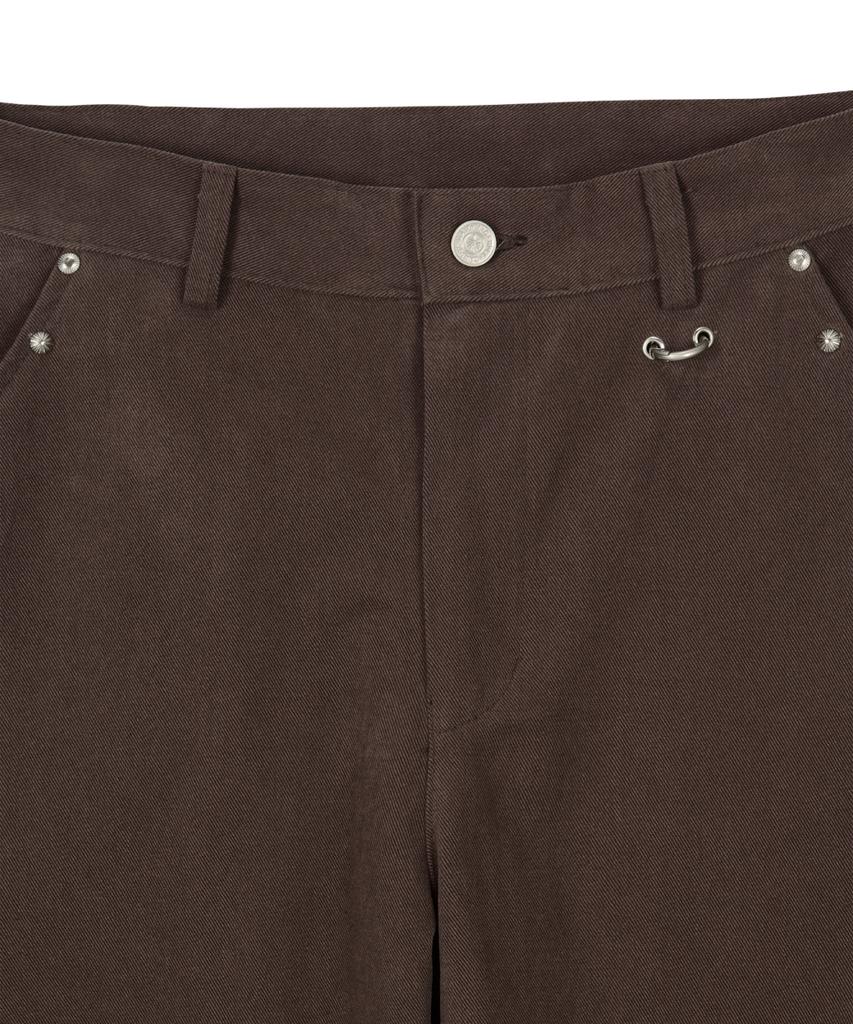 Dandel Dd Studded Pin-Tuck Cargo Pants (Brown)