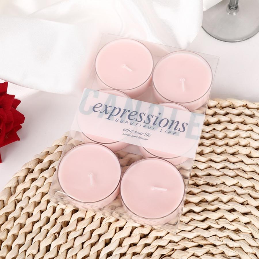 6pc Highly Scented Tealight Candle, Pleasant Fragrance Candle, For Home Décor, Wedding, Party, Holiday, Spa& Aromatherapy