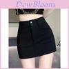 Classic Black Suit Skirt With Stretch Fabric For Summer Fashion And Office Wear