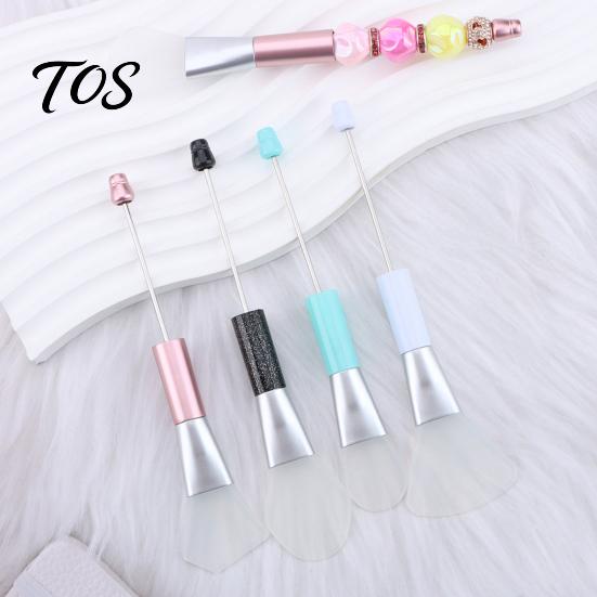 Beauty Tool for Beads 7Pcs DIY Bead Face Mask Brush, Silicone Soft Spatula Applicator Flexible Brush Skincare, Facial Spreader Women, Makeup Beaded