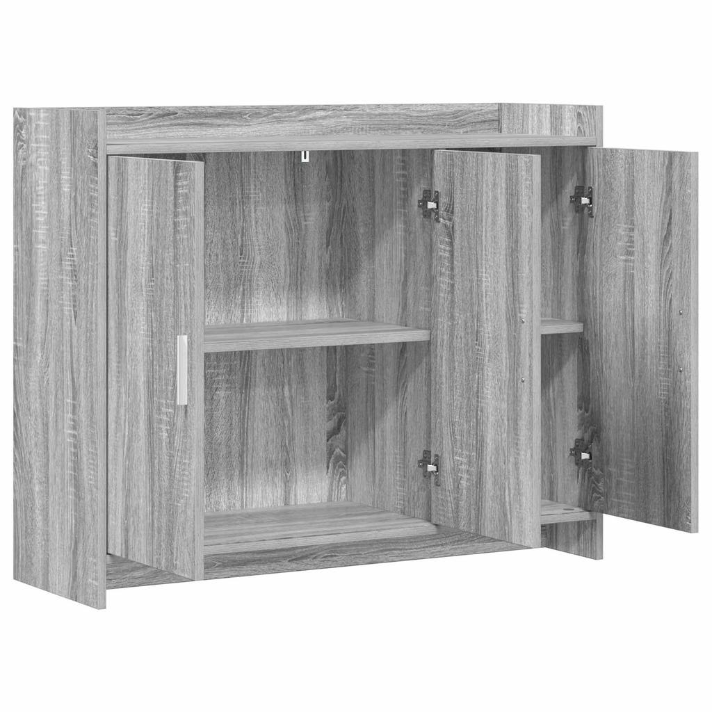 Sideboard Grey Sonoma 98.5 X 33 X 80 Cm Engineered Wood