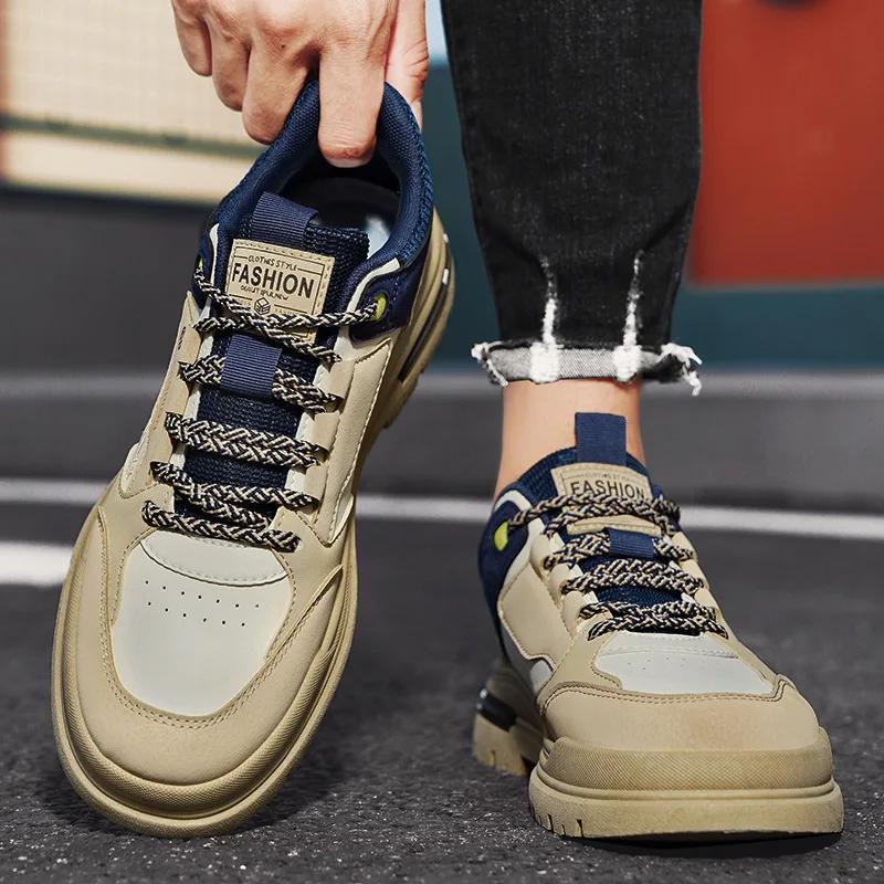 Módní pánské ležérní tenisky Podzimní nové vulkanizované boty Pánské vycházkové sportovní boty Venkovní tenisky Pánské tenisky Měkká podrážka Vycházkové boty