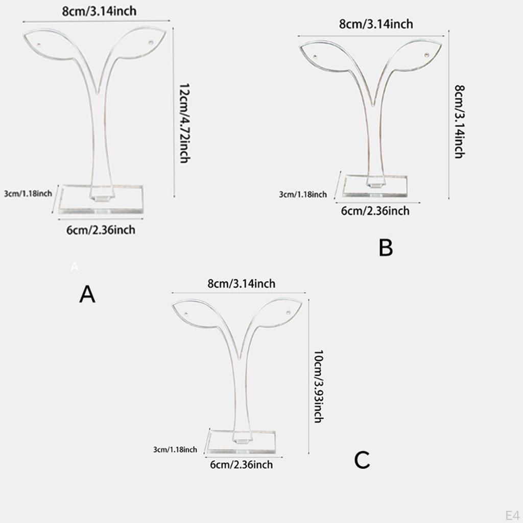 3 Piece T Shape Earring Stand for Jewelry Display And Storage