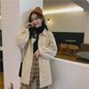 Women's Loose Corduroy Jacket - Korean Style, Versatile for Spring & Autumn, Medium To Long Length, 2022 Trend for Petite Sizes
