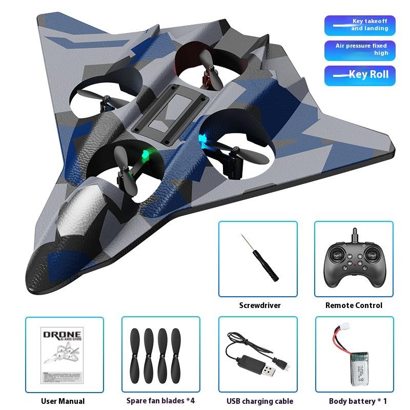 Children'S Remote Control Aircraft Fighter Foam Glider Fall Resistant Four Axis Aircraft Uav Model Boy Toy Children'S Gift