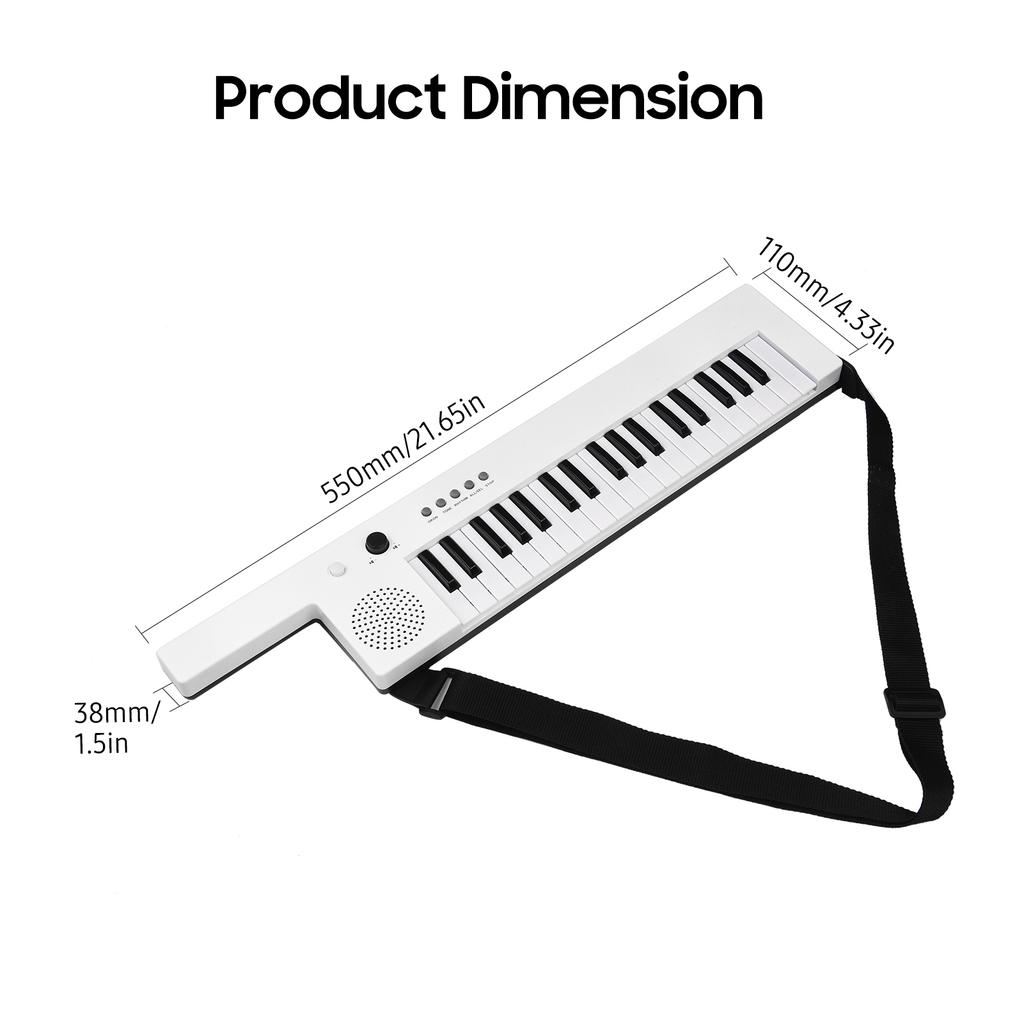 Guitar Electronic Piano with Mini Keyboard 37 Key Electronic Keyboard Piano Rechargeable Children  S Piano