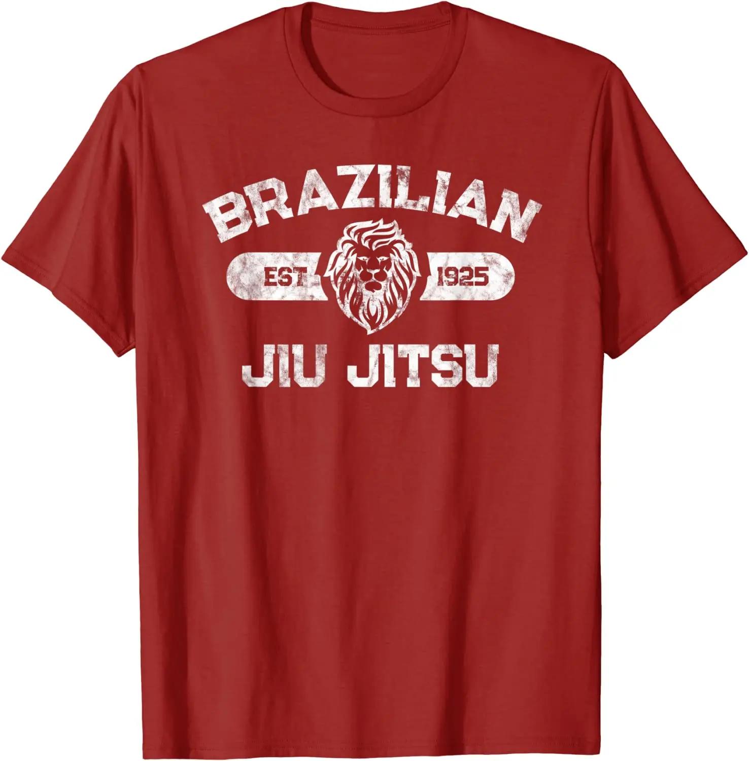 Brazilian Jiu Jitsu Established 1925 BJJ MMA Fighter Men TShirt Short Sleeve Casual Cotton ONeck Summer T Shirts S