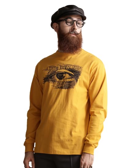 

Schott NYC LS T-Shirt IRVING S EYE/ Irvin Eye Long Sleeve T-Shirt, Men s XL, 170, Gold