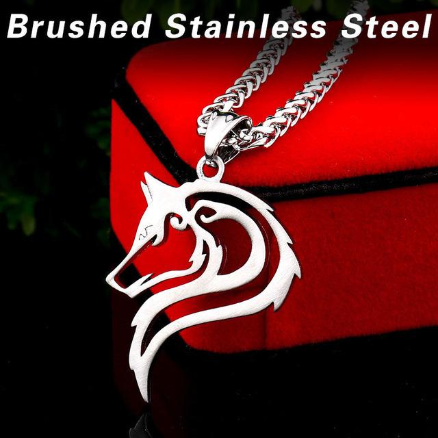 

Beier 316L stainless steel celt wolf head pendant dropshipping hot sell viking wolf men necklace Fashion Jewelry LLBP8-302P