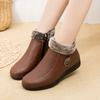 Zimowe Ciepłe Polarowe Buty Osoby Starsze Płaskie Kozaki Miękka Podeszwa Antypoślizgowe Buty Damskie