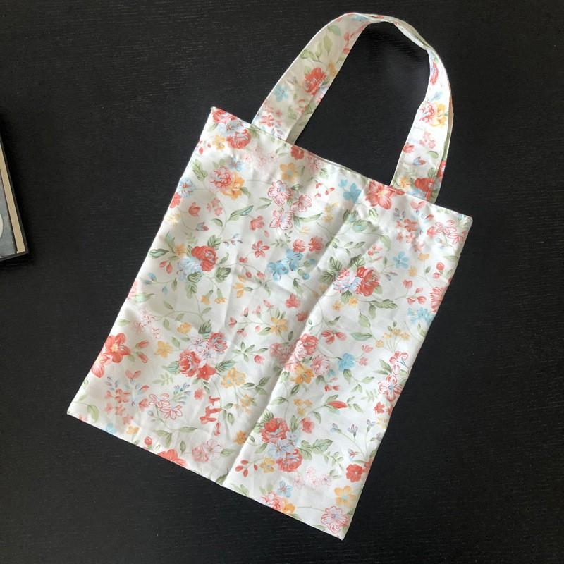 2021 New Poplin Cotton Thin Shoulder Bag Handbag Azalea Flower Floral