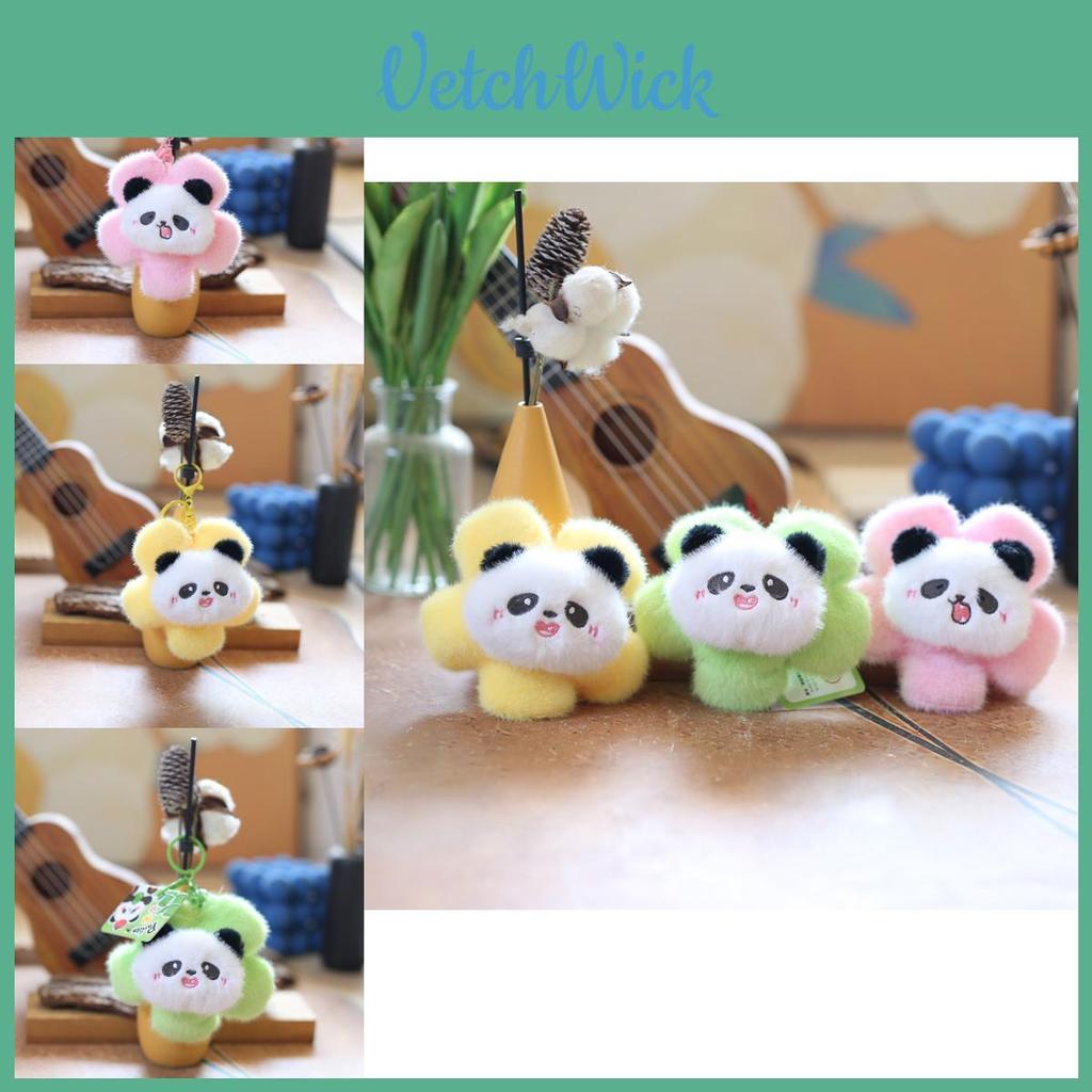 Adorable Panda Plush Keychain Soft Stuffed Toy Cute Cartoon Animal Bag Pendant