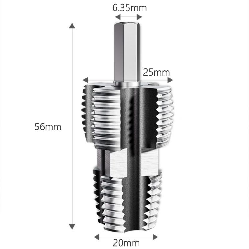 7Pcs PVC Thread Maker Tool for Electric Drill Plastic Pipe Threader PVC Thread Maker Tool 1/2inch 3/4inch for Water Pipe
