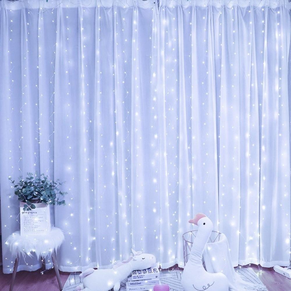 Waterproof Window Curtain String Lights Multicolor Holiday String Lights Party Decoration