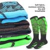 Sports Long Tube Pressure Socks Striped Contrasting Color Breathable Skin-friendly Elastic Fit Running Cycling Leggings Socks