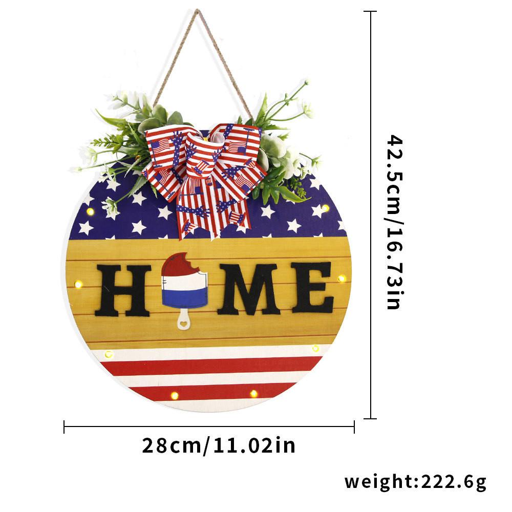 Colorful Welcome Wooden Sign With Usa Stars And Stripes Perfect For Decor Holiday