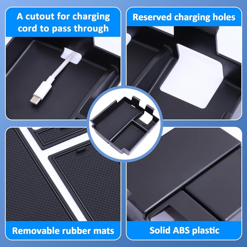 TOPTALL 2025 Upgraded Tray Compatible With Ford Bronco 2025 4-Door Automatic Transmission, Full Size Bronco Center Console Organizer Armrest Box