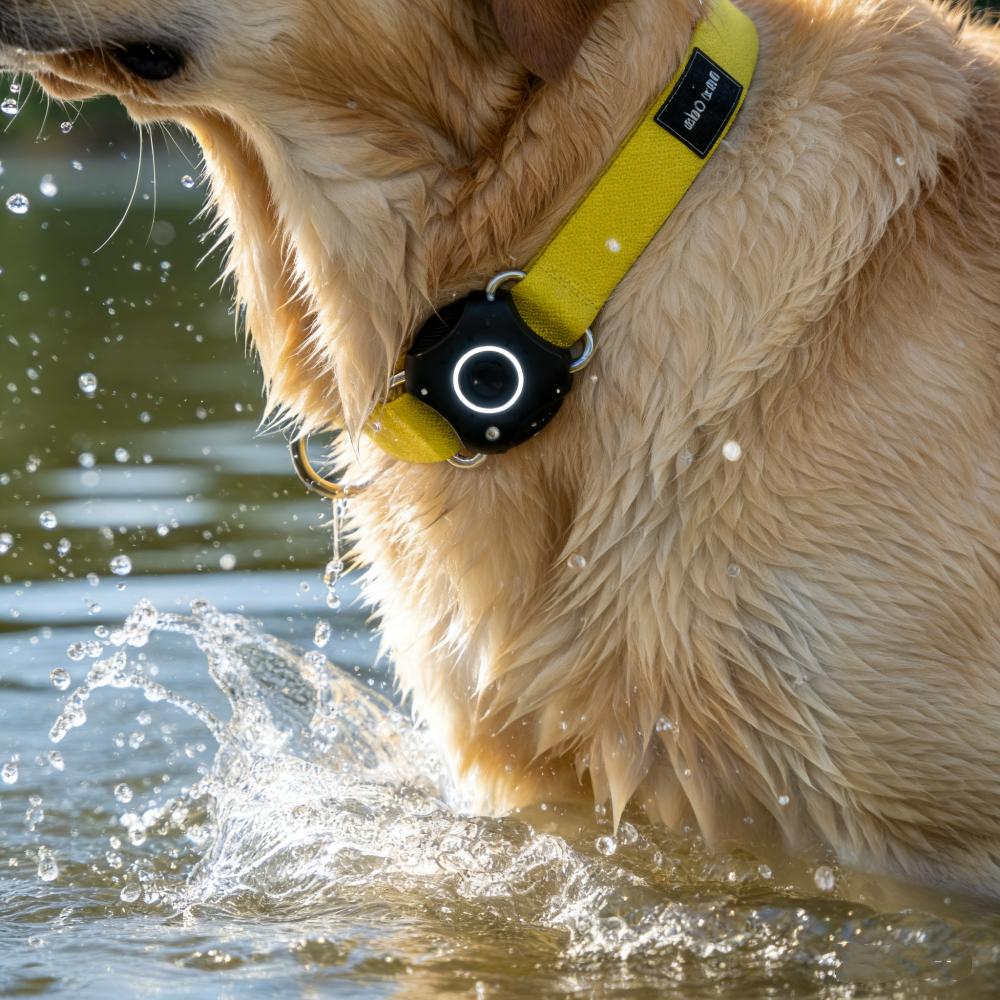 Pet Anti Lost Tracker Pets AirTag Case IPX7 Waterproof Stainless Steel & Plastic Dogs Collar Holder for Dog Cat Locator Tracker