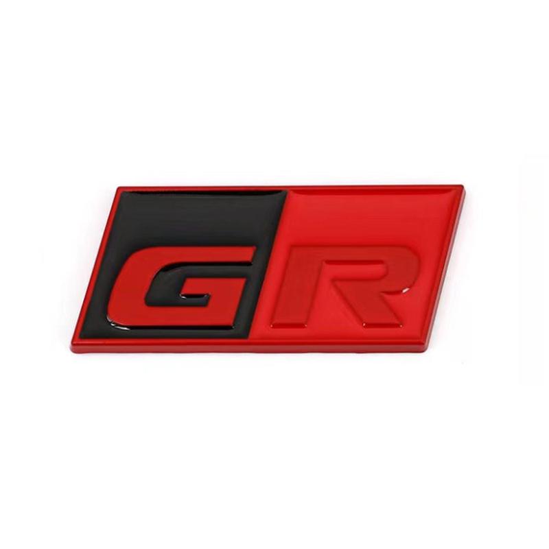 yscr3 3D Metal Car Sticker GR Sport Logo Emblem Badge Decals for Toyota HV YARiS RZ RC RS C-HR Corolla Prius Harrier Camry Tacoma rav4