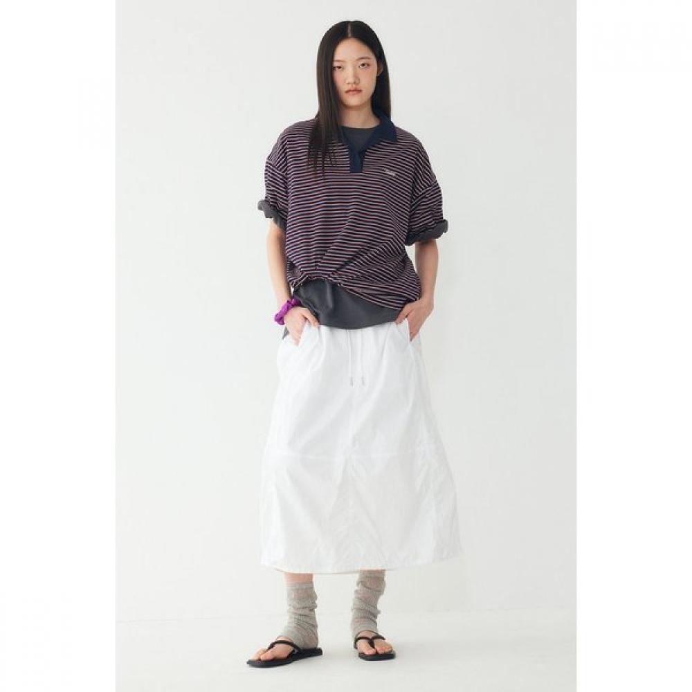 STudio Tomboy STripe Oversized Collar ShorT Sleeve T shirT 9176222997ar 