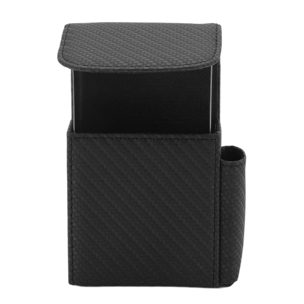 PU Leather Cigarette Box Woven Pattern Cigarette and Lighter Holder Multifunctional 20 Pieces Cigarette Case