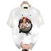 American Trendy Brand High-End Pure Cotton Men'S Printed Short-Sleeved T-Shirt Trendy Casual Round Neck T-Shirt Men'S