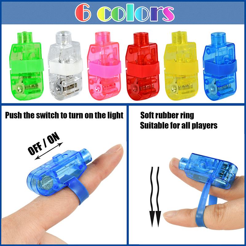 30/60/100Pcs LED Finger Light For Wedding Christmas Halloween Party Decoration Kids Birthday Party Favors Goodie Bag Filler Toys