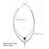 Silver Arrow Heart Pendant Necklace - Multi-layered Retro French Women's Fashion